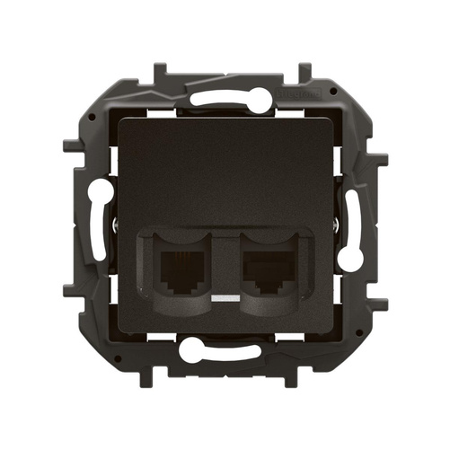 Gniazdo RJ11 + RJ45 kat. 6 - czarne Legrand NP492BK