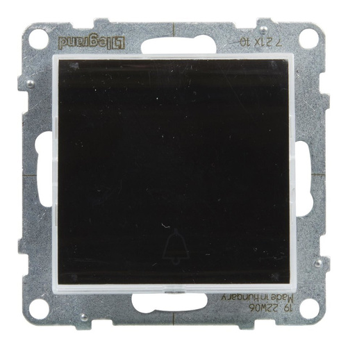 SUNO - Przycisk pojedynczy z podświetleniem - 6 A - 250 V~ - zaciski automatyczne, Czarny -  Legrand 721410