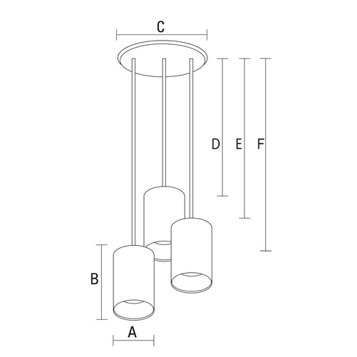 CHLOE GU10 X 3 GU10 ZWIESZANA 250V IP20 3x70x125mm BIAŁY ZŁOTY okrągła  baza okrągła