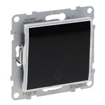 SUNO - Przycisk pojedynczy z podświetleniem - 6 A - 250 V~ - zaciski automatyczne, Czarny -  Legrand 721410