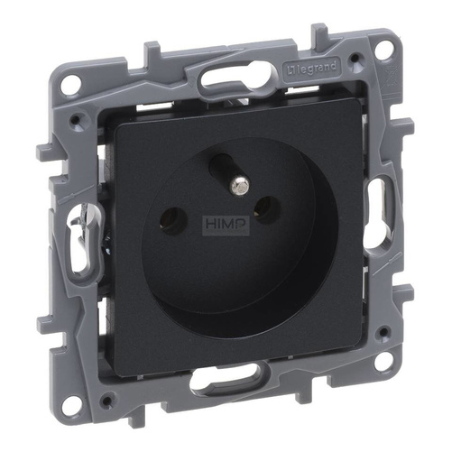 Niloe Selection  - Gniazdo 2P+Z 16 A - 250 V~
(bez przesłony, zaciski śrubowe) - Antracyt Legrand 762240