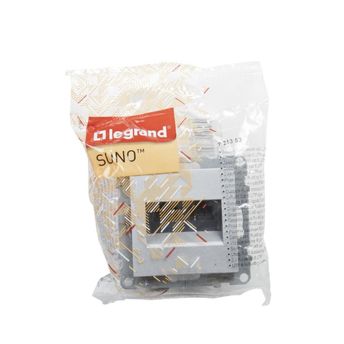 SUNO - Gniazdo 2XRJ45/kat 6 UTP, Aluminium - Legrand 721353