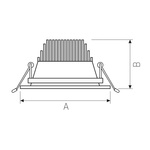 CEL MONA 3 830 27W 230V 15st White MESH