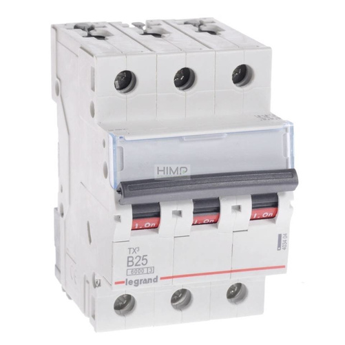 Wyłącznik nadprądowy 3P B25A 6kA AC S303 TX3 Legrand 403404