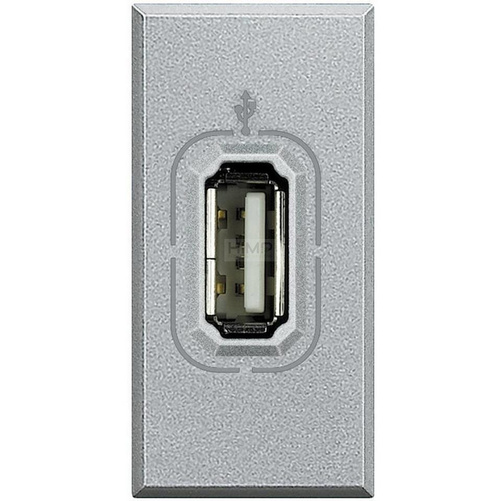 AXOLUTE - GNIAZDO USB 1M ALUMINIUM Bticino HC4285