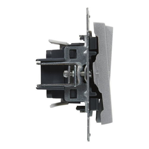 SUNO - Łącznik schodowy podwójny - 10 AX - 250 V~ - zaciski automatyczne, Aluminium - Legrand 721308