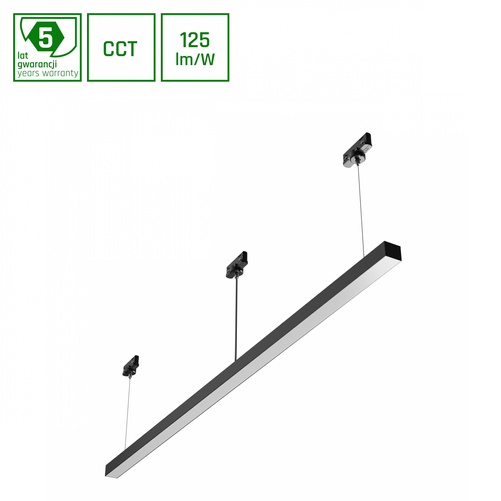 ALLDAY BASIC 50W 3CCT 230V 115st IP20 1503x42x37mm CZARNY OP 5 LAT GW. 3F ZWIS