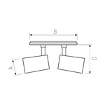 MDD PESO 2 MEAT 2*19W 230V 40st White