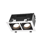 Oprawa Sufitowa Podtynkowa MODERN DAY MINI GU10 X 2 GU10 250V IP20 Biała z Czarnym Środkiem SpectrumLED SLIP002012