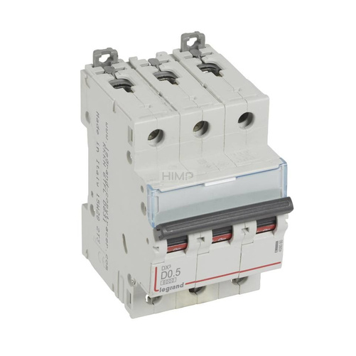 WYŁĄCZNIK NADPRĄDOWY S 303 3P D 0,5A 6000A SERII DX³ Legrand 408080