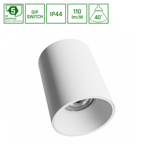 ORBITO NATYNKOWA 14-27W WW 230V 40ST IP44 UGR<19 RA90 FI115X152MM BIAŁY OKRĄGŁA 5 LAT