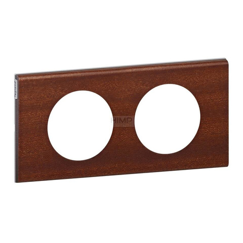 CELIANE - Ramka drewno mahoń podwójna pozioma/pionowa Legrand 069222