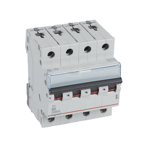 WYŁĄCZNIK NADPRĄDOWY S 314 4P B 6A 10000A SERII TX³ Legrand 404151