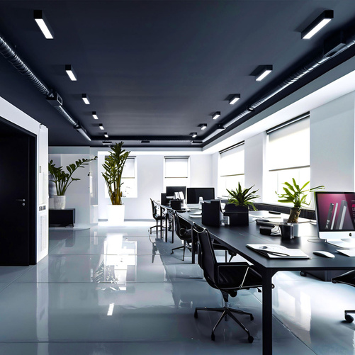 ALLDAY LED TUBE 600 250V 635X65X70MM CZARNY CZUJNIK RUCHU PIR