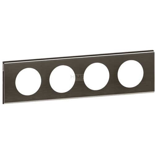 CELIANE - Ramka nikiel czarny poczwórna Legrand 069034