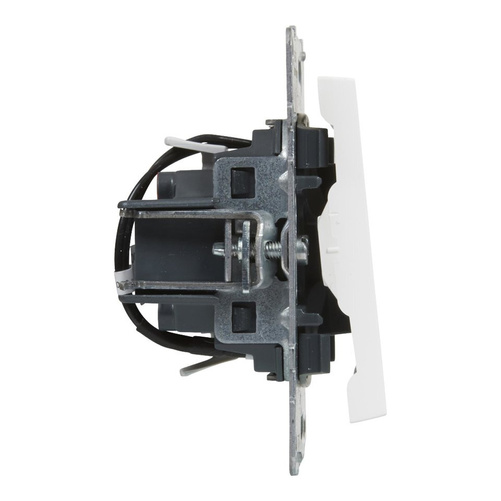 SUNO - Łacznik jednobiegunowy podświetlany - 10 AX - 250 V~ - zaciski automatyczne, Biały - Legrand 721111