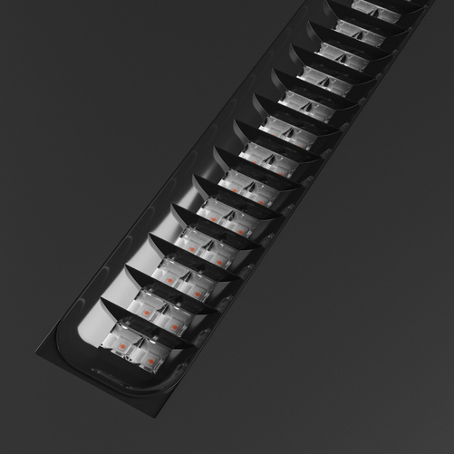 ALGINE DOPPIO PANEL 40W NW 230V 80ST IP20 600X600X35 CZARNY 5 LAT