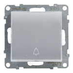 SUNO - Przycisk pojedynczy z podświetleniem - 6 A - 250 V~ - zaciski automatyczne, Aluminium -  Legrand 721310