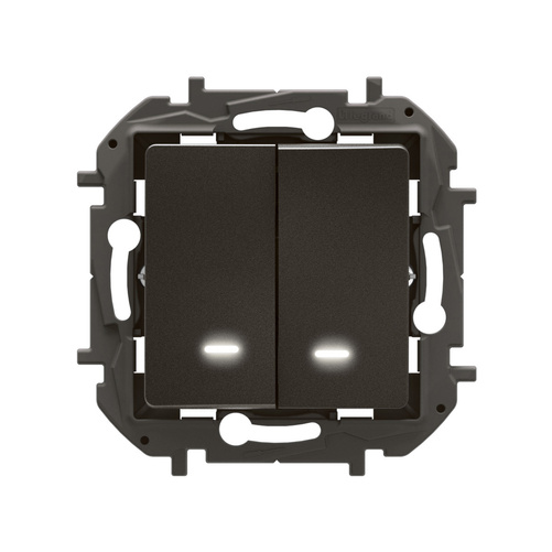 NOWE NILOE - ŁĄCZNIK ŚWIECZNIKOWY PODŚWIETLANY 10 AX CZARNY - Legrand NP2121BK
