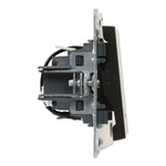 SUNO - Łacznik jednobiegunowy podświetlany - 10 AX - 250 V~ - zaciski automatyczne, Czarny - Legrand 721411