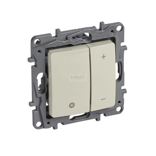 Niloe - Ściemniacz uniwersalny przyciskowy 3 - 400 W - 2 przewodowy - Kremowy Legrand 665214