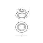 Oprawa Sufitowa Podtynkowa Pierścień FIALE II 6W COB 38st 230V Barwa Neutralna OCZKO LED Biała SpectrumLED SLI021029NW