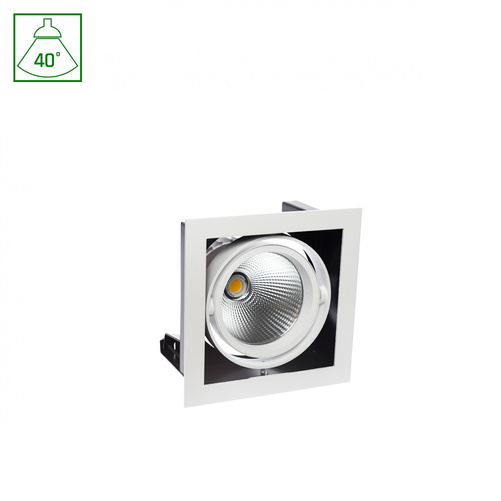 Oprawa Sufitowa Podtynkowa MODERN-DAY 1x1LED COB CITIZEN 40st 230V 27W IP20 Barwa Ciepła DOWNLIGHT + zasilacz SpectrumLED SLI015012WW