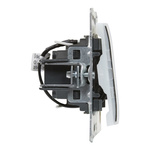 SUNO - Przycisk pojedynczy z podświetleniem - 6 A - 250 V~ - zaciski automatyczne, Czarny -  Legrand 721410