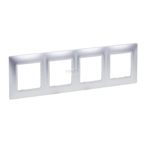 Niloe Selection  - Ramka Poczwórna - Aluminium Legrand 762014
