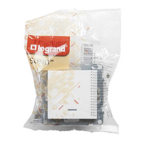 SUNO - Łącznik schodowy z podświetleniem - 10 AX - 250 V~ - zaciski automatyczne, Biały - Legrand 721116