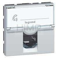 MOSAIC - Gniazdo 2M 1xRJ45 kat. 6A UTP ALUMINIUM Legrand 079474