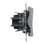 SUNO - Łącznik schodowy podwójny - 10 AX - 250 V~ - zaciski automatyczne, Aluminium - Legrand 721308