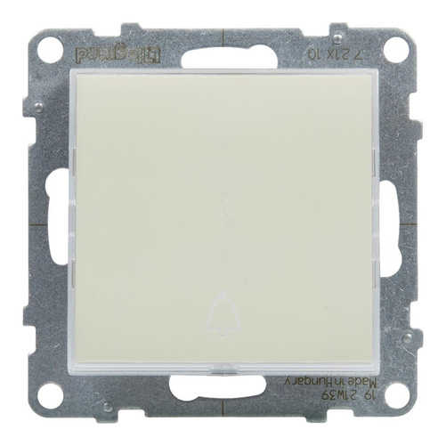 SUNO - Przycisk pojedynczy z podświetleniem - 6 A - 250 V~ - zaciski automatyczne, Biały -  Legrand 721110