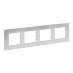 Niloe Step - Ramka Poczwórna Aluminium szczotkowane Legrand 863894