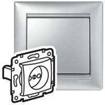 VALENA Gniazdo pojedyncze 2P 16A-250V~ ALUMINIUM Legrand 770116