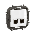 Gniazdo podwójne RJ11 + RJ45 kat. 6 - białe Legrand NP492WH