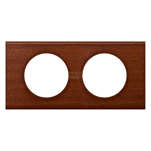CELIANE - Ramka drewno mahoń podwójna pozioma/pionowa Legrand 069222