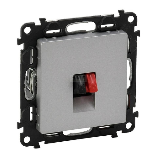 VALENA LIFE - Gniazdo głośnikowe pojedyncze ALUMINIUM Legrand 753372