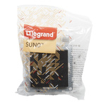 SUNO - Przycisk pojedynczy z symbolem dzwonka - 6 A - 250 V~ - zaciski automatyczne, Czarny -  Legrand 721413