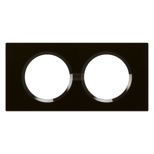 CELIANE - Ramka szkło czarny grafit podwójna pozioma/pionowa Legrand 069302