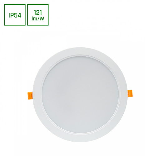 Oprawa DURE 3 DOWNLIGHT 24W Barwa Zimna 230V 110st IP54 IK06  BIAŁY okrągła SLI043009CW_PW