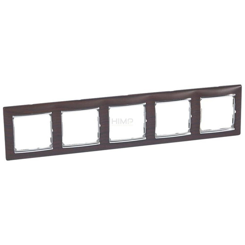 VALENA Ramka pięciokrotna pozioma WENGE/SREBRO Legrand 770375