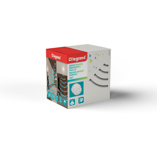 Nowe Plexo - Detektor ruchu z N 360°,komplet natynkowy - biały w opakowaniu detalicznym - Legrand 048898