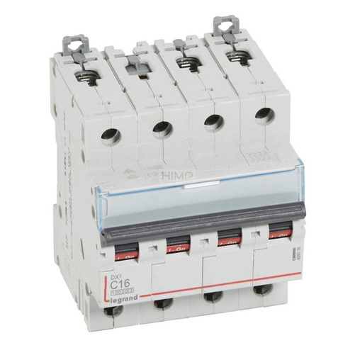 WYŁĄCZNIK NADPRĄDOWY S 314 4P C 16A 10000A SERII DX³ Legrand 409336