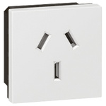 Gniazdo pojedyńcze aystralijskie Mosaic 15A Białe Legrand 572112