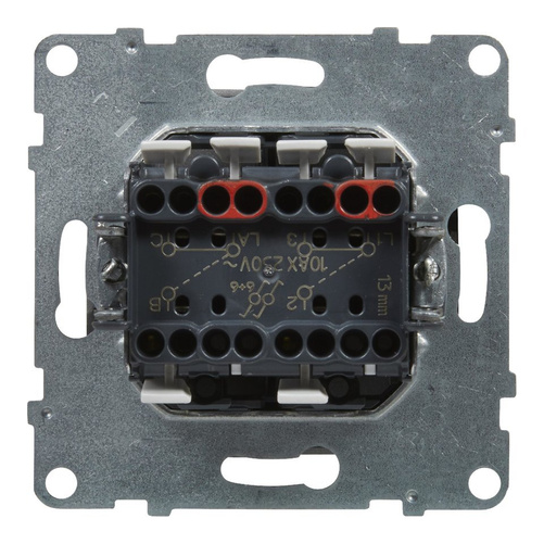 SUNO - Łącznik schodowy podwójny - 10 AX - 250 V~ - zaciski automatyczne, Biały - Legrand 721108