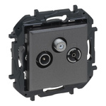 Niloe Step gniazdo RTV-SAT końcowe 10dB - stalowy Legrand 863479B