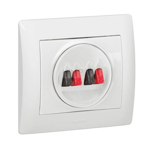 SISTENA LIFE Plakietka ARCTIC do gniazda głośnikowego podwójnego Legrand 771025