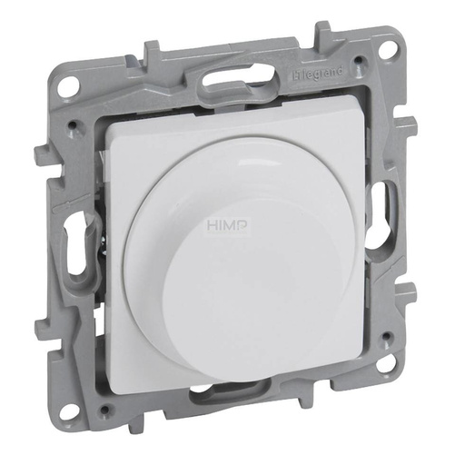 Niloe Selection  - Ściemniacz obrotowy 300 W - 2 przewodowy (Do obciążeń RLC oraz do lamp LED) - Perła Legrand 762488