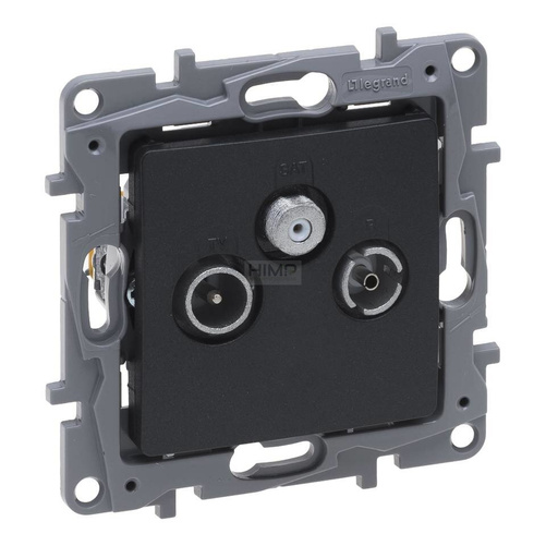 Niloe Selection  - Gniazdo TV-RD-SAT zakończeniowe 10 dB - Antracyt Legrand 762265